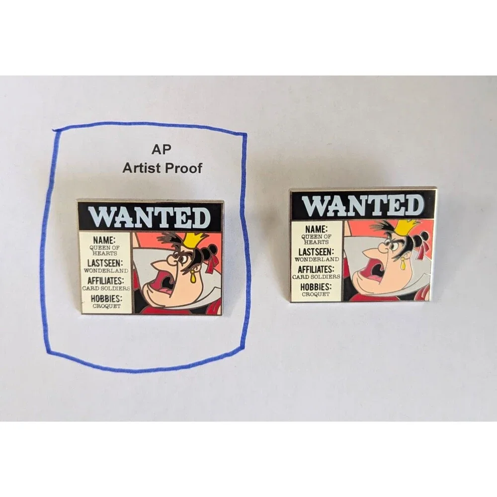 Disney Wanted Poster Queen of Hearts Alice Pin AP Artist Proof NEW RARE